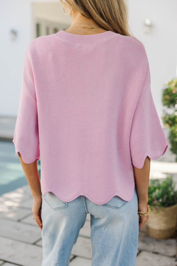 Breezy Belle Pink Sweater