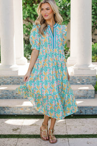 Daily Wear Green Babydoll Midi Dress