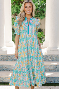 Daily Wear Green Babydoll Midi Dress