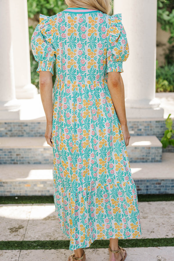 Daily Wear Green Babydoll Midi Dress