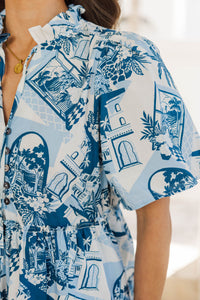 The Staple Navy Toile Babydoll Dress