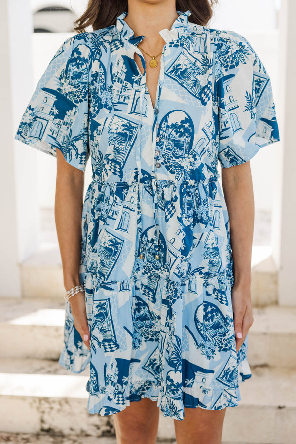 The Staple Navy Toile Babydoll Dress