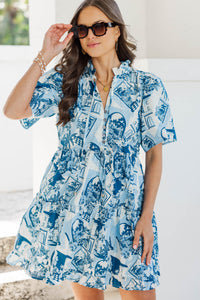 The Staple Navy Toile Babydoll Dress