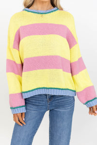Graceful Glow Pink Striped Sweater