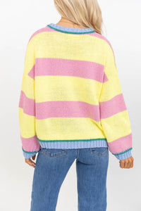 Graceful Glow Pink Striped Sweater
