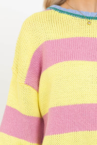 Graceful Glow Pink Striped Sweater