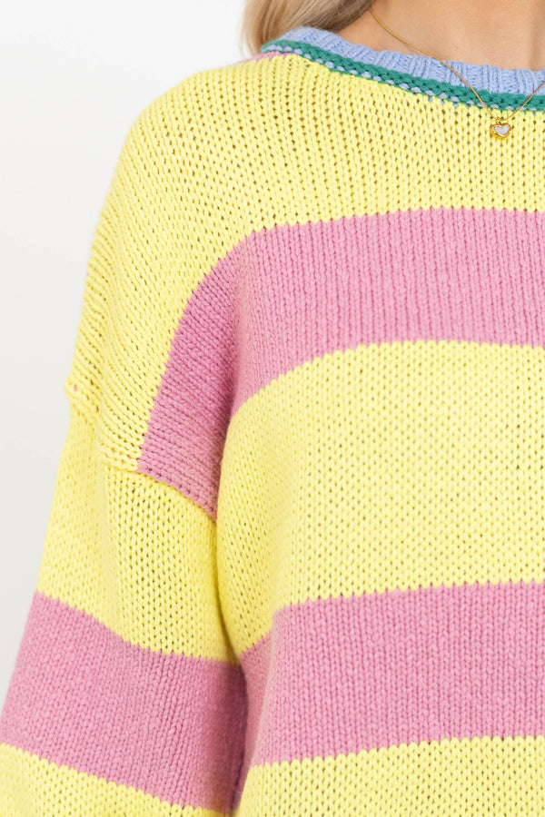 Graceful Glow Pink Striped Sweater