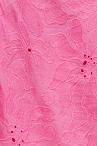 Blushing Breeze Pink Eyelet Blouse