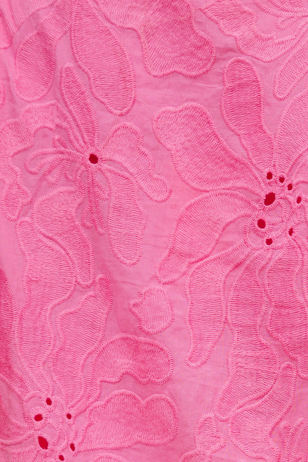 Blushing Breeze Pink Eyelet Blouse