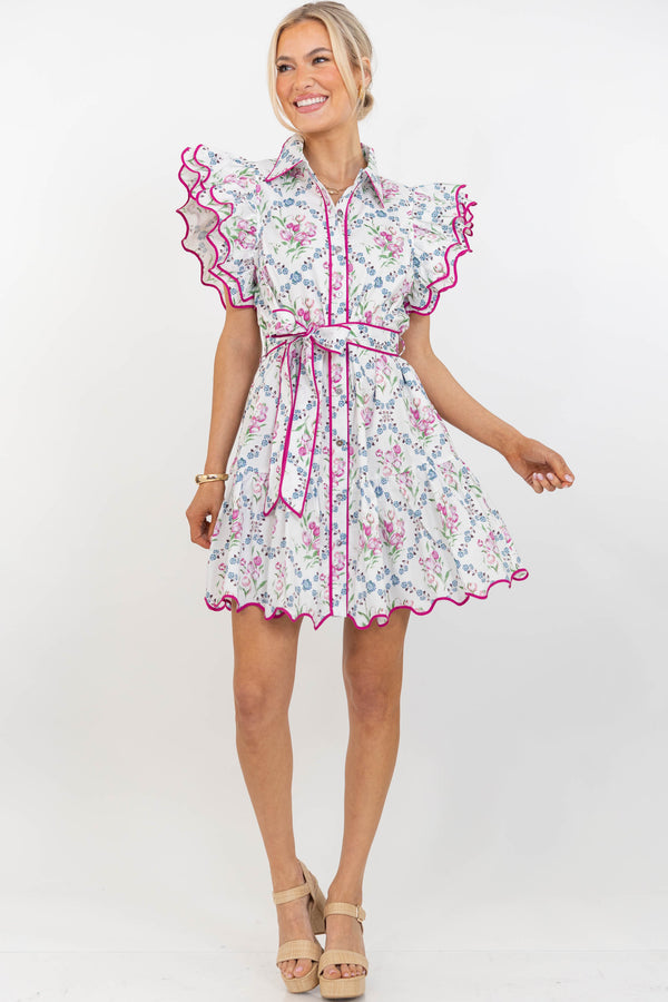 Forever After Cream Floral Dress