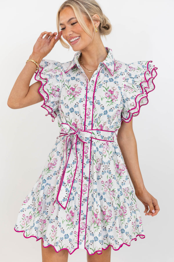 Forever After Cream Floral Dress