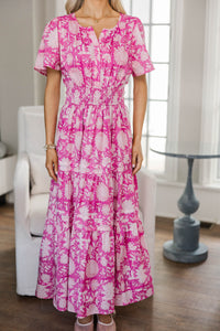 NURSING COLLECTION: All In The Air Pink Chintz Maxi Dress