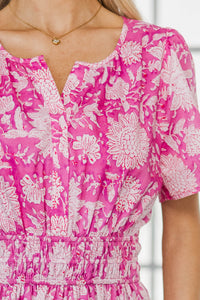 NURSING COLLECTION: All In The Air Pink Chintz Maxi Dress