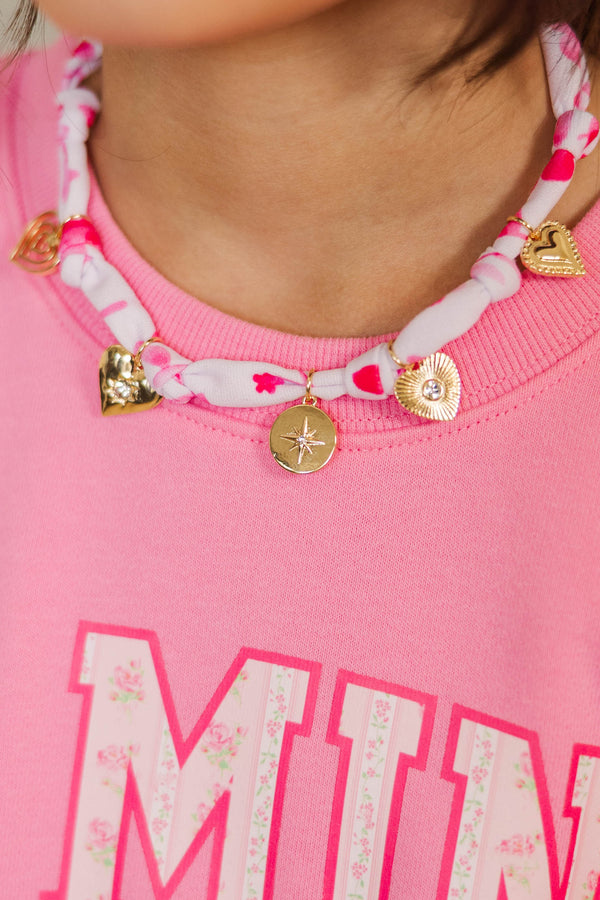 Girls: Glam Girl Pink Scarf Necklace