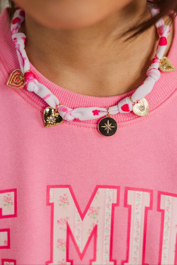 Girls: Glam Girl Pink Scarf Necklace