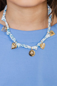 Girls: Glam Girl Blue Scarf Necklace