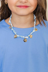 Girls: Glam Girl Blue Scarf Necklace