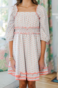 Girls: The Brighton Light Blue Floral Ruffle Dress