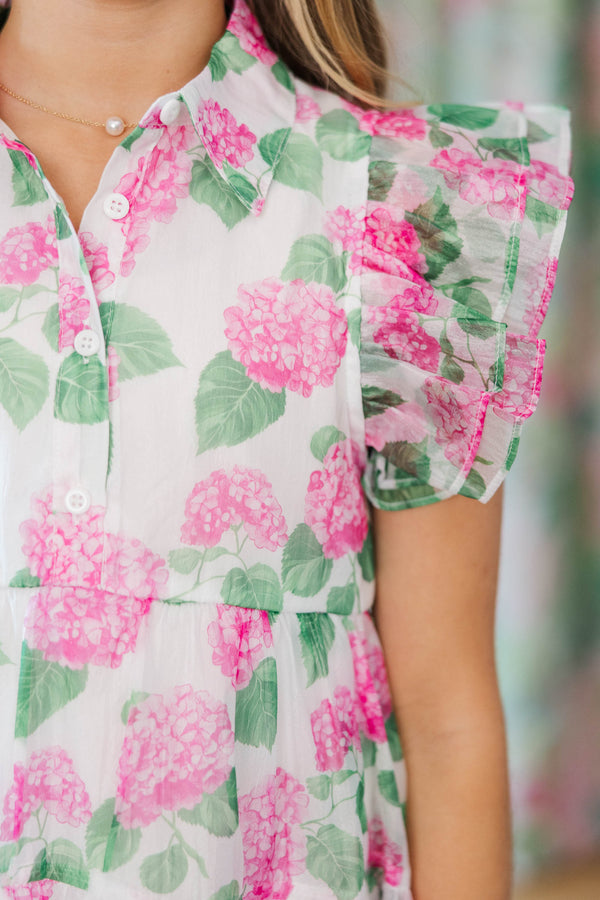 Girls: More Good Days Pink Textured Dress