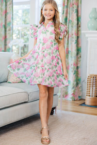 Girls: More Good Days Pink Textured Dress