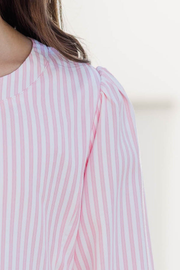 Girls: Come On Over Pink Striped Dress