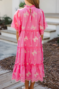 Girls: Feeling Your Best Fuchsia Pink Eyelet Dress