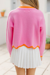 Girls: Working For You Pink Sweater