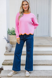 Working For You Pink/Orange Sweater