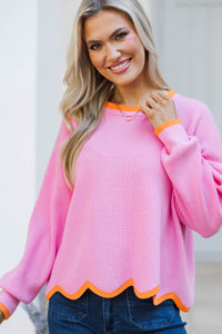 Working For You Pink/Orange Sweater