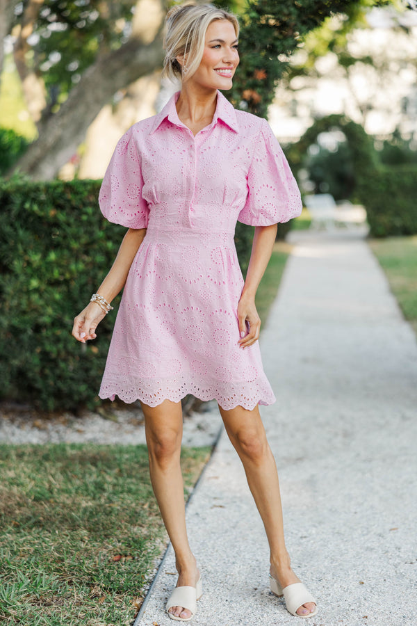 Just Adorable Pink Eyelet Dress – Shop the Mint