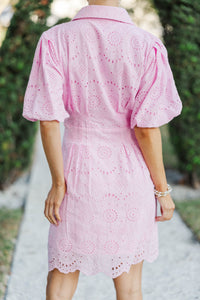 Just Adorable Pink Eyelet Dress