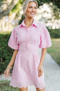 Just Adorable Pink Eyelet Dress