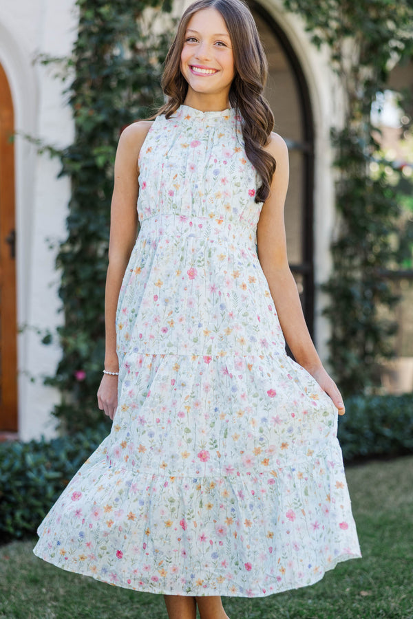 Girls: Fresh Focus Light Blue Floral Maxi Dress Shop the Mint Girls: Fresh Focus Light Blue Floral Maxi Dress Shop the Mint