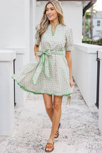 Classy Intentions Green Medallion Dress