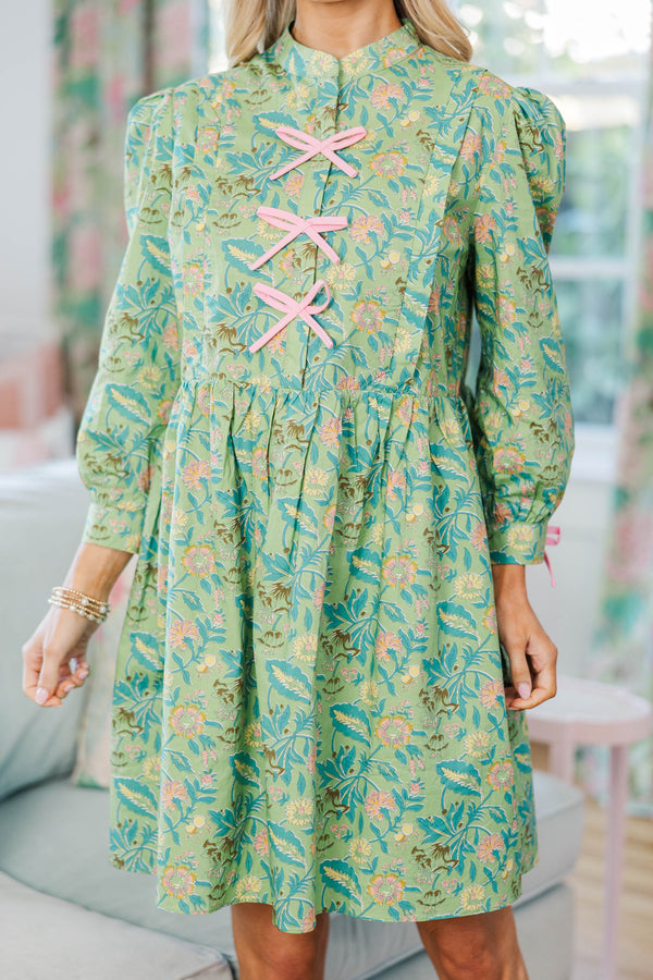 NURSING COLLECTION:  There's Always Hope Green Floral Dress
