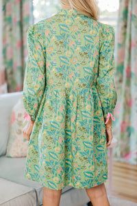 NURSING COLLECTION:  There's Always Hope Green Floral Dress