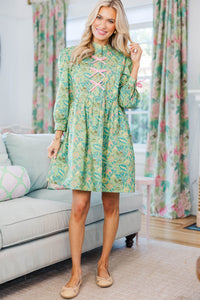 NURSING COLLECTION:  There's Always Hope Green Floral Dress