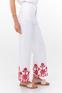 Big Dreams White Embroidered Jeans