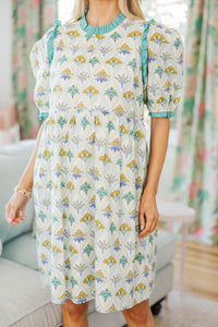 NURSING COLLECTION: In Wonderland Light Blue Medallion Dress