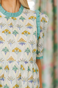 NURSING COLLECTION: In Wonderland Light Blue Medallion Dress