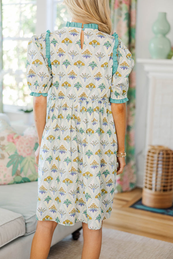 NURSING COLLECTION: In Wonderland Light Blue Medallion Dress