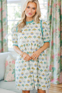 NURSING COLLECTION: In Wonderland Light Blue Medallion Dress