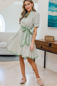 NURSING COLLECTION: Classy Intentions Green Medallion Dress