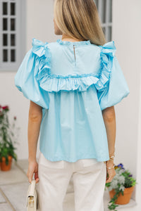 Say Less Light Blue Blouse