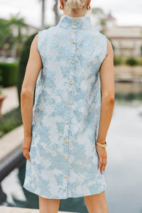 Best Days Are Here Light Blue Brocade Dress