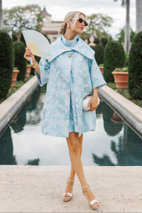 Best Days Are Here Light Blue Brocade Jacket