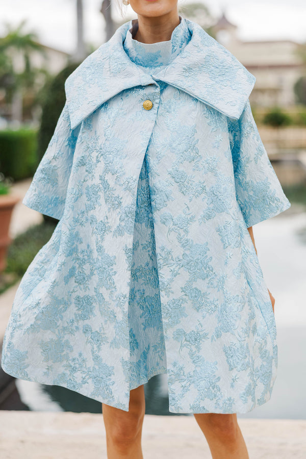 Best Days Are Here Light Blue Brocade Jacket