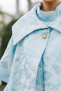 Best Days Are Here Light Blue Brocade Jacket