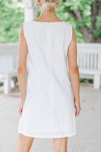 Sweet Simple And Stylish White Seashell Dress