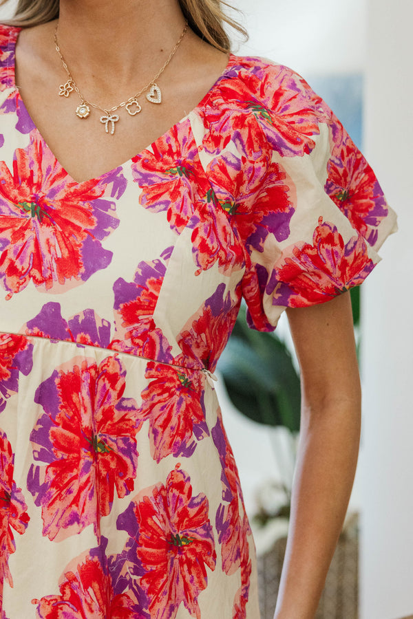 NURSING COLLECTION: Falling In Love Pink Floral Maxi Dress